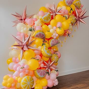 Amazon.com: 143Pcs Lemon Balloon Arch Garland Kit Pastel